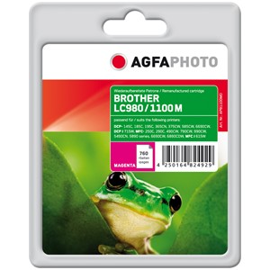 AgfaPhoto APB1100MD - Agfaphoto Tintenpatrone, magenta, ersetzt Brother LC1100M, LC980M