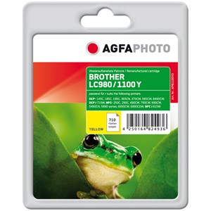 AgfaPhoto APB1100YD - Agfaphoto Tintenpatrone, yellow, ersetzt Brother LC1100Y, LC980Y