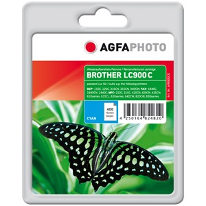 AgfaPhoto APB900CD - Agfaphoto Tintenpatrone, cyan, ersetzt Brother LC900C