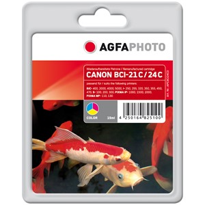 AgfaPhoto APCBCI24CD - Agfaphoto Tintenpatrone, 3-farbig, ersetzt Canon BCI-24C