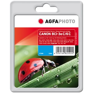 AgfaPhoto APCBCI3CD - Agfaphoto Tintenpatrone, cyan, ersetzt Canon BCI-3eC und 6C