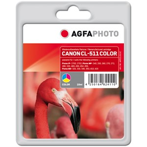 AgfaPhoto APCCL511C - Agfaphoto Tintenpatrone, 3-farbig, ersetzt Canon CL-511