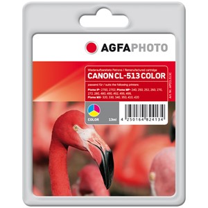 AgfaPhoto APCCL513C - Agfaphoto Tintenpatrone, 3-farbig, ersetzt Canon CL-513