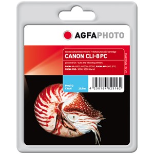 AgfaPhoto APCCLI8PCD - Agfaphoto Tintenpatrone, photocyan, ersetzt Canon CLI-8PC