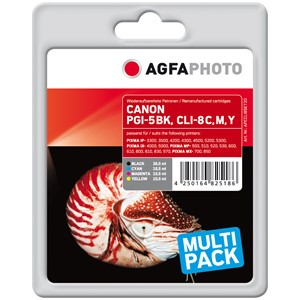 AgfaPhoto APCCLI8SET2D - Agfaphoto Tintenpatronen Multipack, schwarz, cyan, magenta, yellow