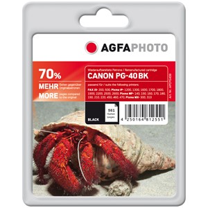 AgfaPhoto APCPG40B - Agfaphoto Tintenpatrone, schwarz, ersetzt Canon PG-40