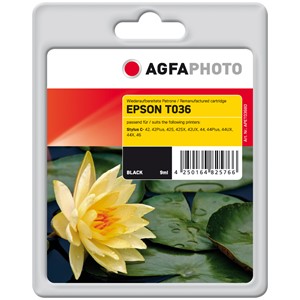 AgfaPhoto APET036BD - Agfaphoto Tintenpatrone, schwarz, ersetzt Epson T036