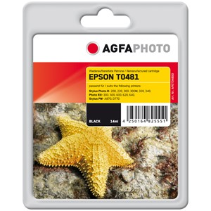 AgfaPhoto APET048BD - Agfaphoto Tintenpatrone, schwarz, ersetzt Epson T0481