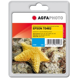 AgfaPhoto APET048CD - Agfaphoto Tintenpatrone, cyan, ersetzt Epson T0482