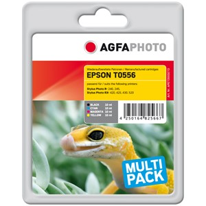 AgfaPhoto APET055SETD - Agfaphoto Tintenpatronen Multipack, schwarz, cyan, magenta, yellow, ersetzt Epson T055640BA