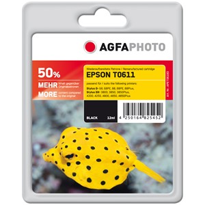 AgfaPhoto APET061BD - Agfaphoto Tintenpatrone, schwarz, ersetzt Epson T0611