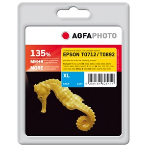 AgfaPhoto APET071/089CXLD - Agfaphoto Tintenpatrone, cyan, ersetzt Epson T0712