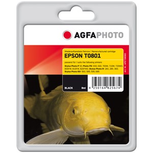 AgfaPhoto APET080BD - Agfaphoto Tintenpatrone, schwarz, ersetzt Epson T0801