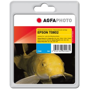 AgfaPhoto APET080CD - Agfaphoto Tintenpatrone, cyan, ersetzt Epson T0802