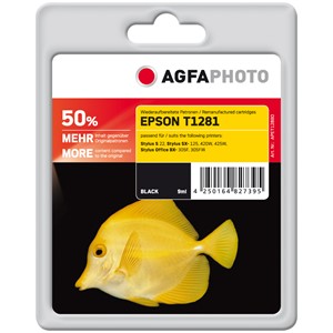 AgfaPhoto APET128BD - Agfaphoto Tintenpatrone, schwarz, ersetzt Epson T1281