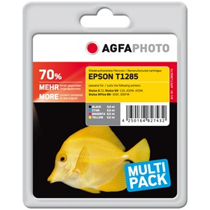 AgfaPhoto APET128SETD - Agfaphoto Tintenpatronen Multipack, schwarz, cyan, magenta, yellow, ersetzt Epson T1285