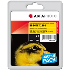 AgfaPhoto APET129BDUOD - Agfaphoto Tintenpatronen Doppelpack, 2xschwarz, ersetzt Epson T1291