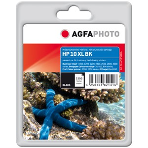 AgfaPhoto APHP10XL - Agfaphoto Tintenpatrone, schwarz, ersetzt HP 10 C4844A