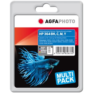 AgfaPhoto APHP364SET - Agfaphoto Tintenpatronen Multipack, schwarz, cyan, magenta, yellow, ersetzen HP 364 SD534EE