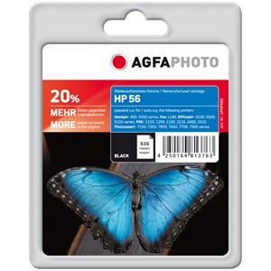 AgfaPhoto APHP56B - Agfaphoto Tintenpatrone, schwarz, ersetzt HP 56 C6656A
