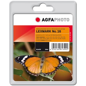 AgfaPhoto APL16B - Agfaphoto Tintenpatrone, schwarz, ersetzt Lexmark 10N0016