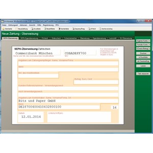 SEPA-Orderscheck inklusiv WinBankformular-Software Bits&Paper BP0515A 