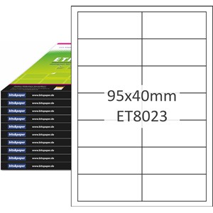 bits&paper ET8023XL - Etiketten, 95 x 40 mm, 1000 Bögen