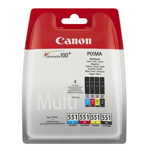 Canon 6509B009 - Multipack Tintenpatonen, 4er Set, schwarz, cyan, magenta, yellow