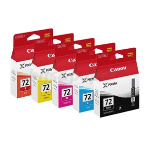 Canon 6402B009 - Multipack Tintenpatronen, 5er Set, mattschwarz, cyan, magenta, gelb, rot