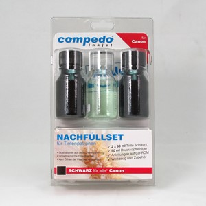 Compedo REFILL08 - Refill-Tintenset für Canon, schwarz