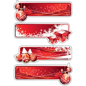 HERMA 15063 - Herma Weihnachtssticker, Rot, beglimmert