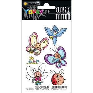 HERMA 15195 - CLASSIC Tattoo, Schmetterling & Friends