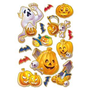 HERMA 15203 - Halloween Sticker, lachende Kürbisse, Primaticfolie