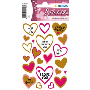 HERMA 15404 - Magic Sticker, Love, Folie beglimmert