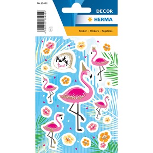HERMA 15452 - Decor Sticker, Flamingo Party Time, beglimmert