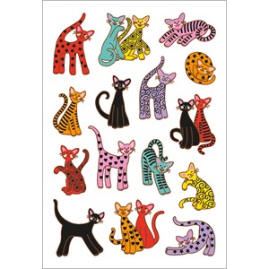 HERMA 3337 - Herma Decor Sticker, abstrakte Katzen