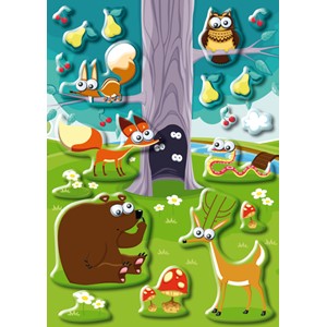 HERMA 3656 - Magic Sticker, Tiere im Wald, Wackelaugen