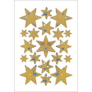 HERMA 3902 - Herma Weihnachtssticker, Sterne, Holografie