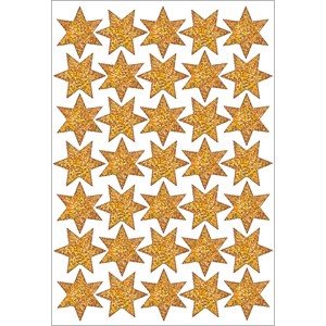 HERMA 3911 - Herma Weihnachtssticker, Sterne, gold beglimmert
