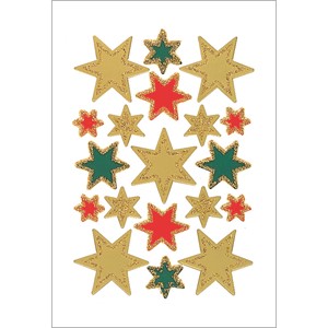 HERMA 3926 - Herma Weihnachtssticker, Sterne, gold beglimmert