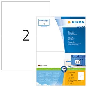 HERMA 4282 - Herma Universal-Etiketten, weiß, 210 x 148 mm, 100 Blatt
