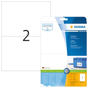 HERMA 5064 - Herma Universal-Etiketten, weiß, 210 x 148 mm, 25 Blatt