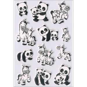HERMA 6021 - Herma Magic Sticker, Panda u. Zebrafam., Foam
