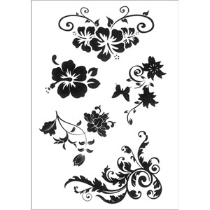 Herma 6212 - Tattoo Sticker, Black Art, Blumen