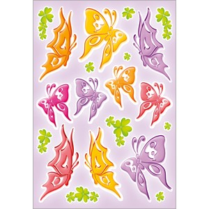 Herma 6261 - Magic Sticker, Schmetterlinge, Puffy