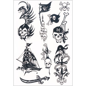 Herma 6747 - Tattoo Sticker, Black Art, Piraten