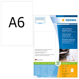 HERMA 8689 - Adressetiketten, weiß, 105 x 148 mm, 800 Blatt