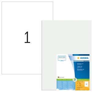 HERMA 8692 - Herma Universal-Etiketten auf A3 Bogen, weiß, 297 x 420 mm, 100 Blatt