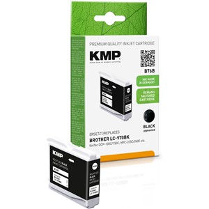 KMP 1060,4001 - Tintenpatrone, schwarz, ersetzt Brother LC970BK