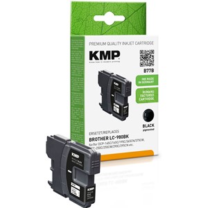 KMP 1521,4001 - Tintenpatrone, schwarz, ersetzt Brother LC980BK